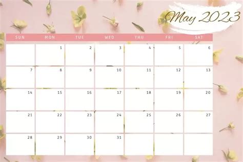 27 Aesthetic Cute May 2023 Calendars Free Printable Artofit