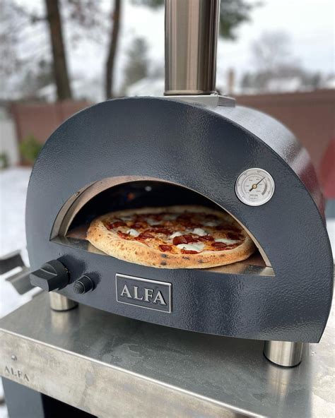 Alfa Moderno Portable Propane Gas Fired Pizza Oven Grey Nyc Fireplaces And Outdoor Kitchens