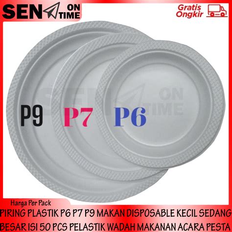 Jual Piring Plastik P P P Wadah Tempat Makan Disposable Disposabel