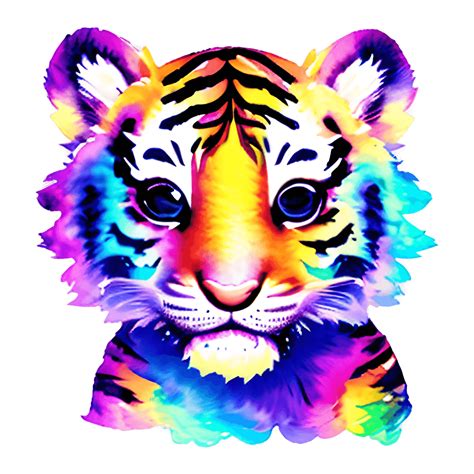 Intricate Watercolor Tiger Cub · Creative Fabrica