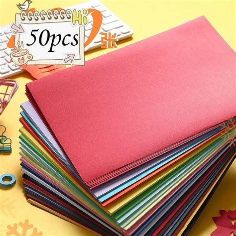 Neue 50 Blatt Farbe Hart Karton Dickes B Ttenpapier Dickes Farbiges