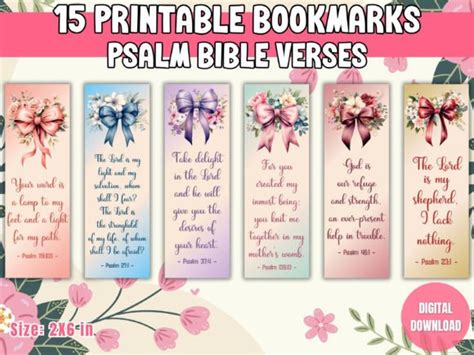 Bible Verses Bookmark Set Graphic By Sunshines And Rainbows Creative