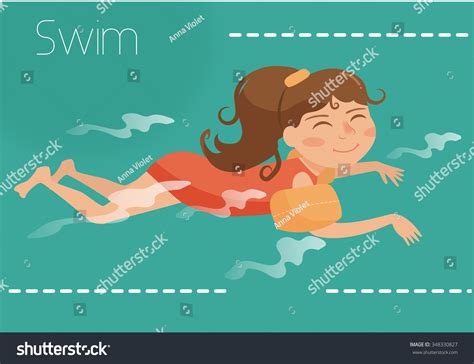 Swimmer Vector Isolated Illustration Cartoon Character Stock Vector ...