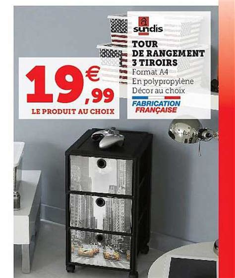 Promo Sundis Tour De Rangement Tiroirs Chez Hyper U Icatalogue Fr