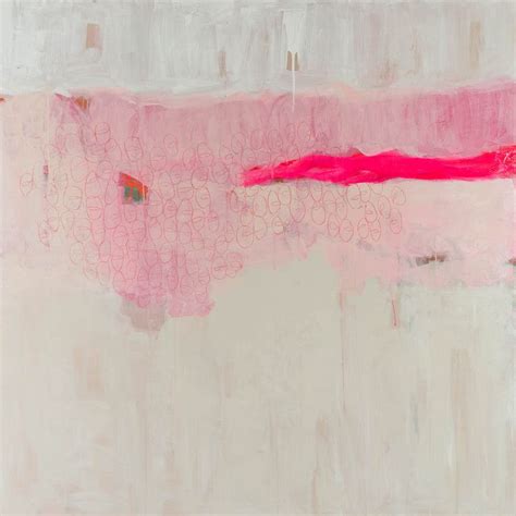 Abstract Pink And White Painting