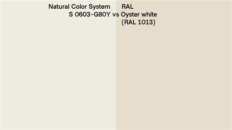 Natural Color System S 0603 G80Y Vs RAL Oyster White RAL 1013 Side By