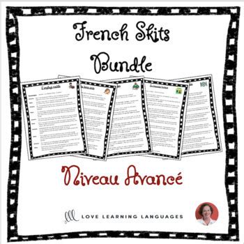 Advanced French Skit Dialogue Reading Bundle Tpt