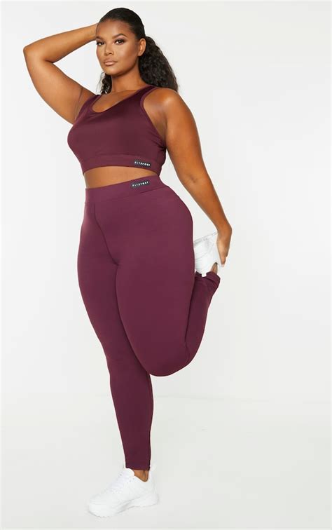 Plt Plus Plum High Waist Gym Legging Prettylittlething