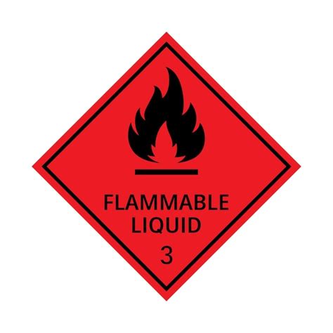 Premium Vector | Flammable liquid sign red square and flammable liquid symbol vector illustration