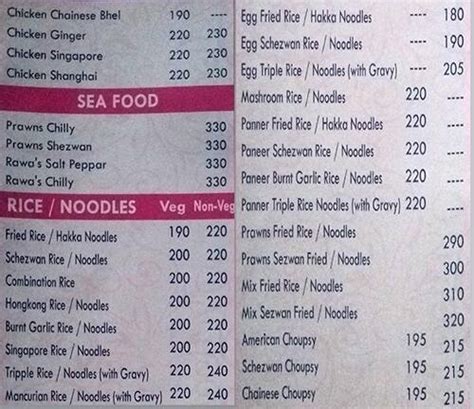 Menu At Delhi Zaika Mumbai Shop No D