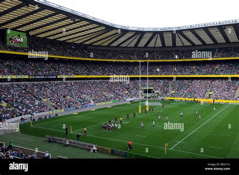 View inside a full Twickenham Stadium, London. Home of the English ...