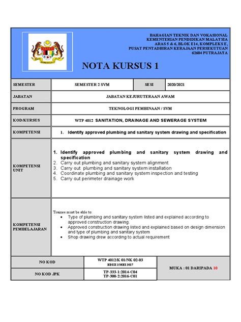 Nota Kursus 1 Pdf