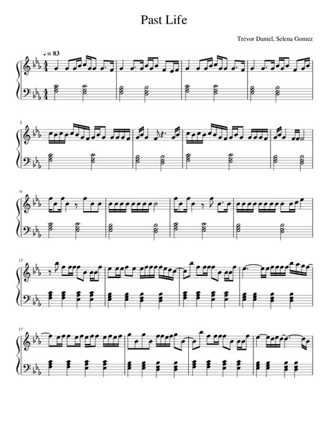 Past Life - Trevor Daniel, Selena Gomez Sheet music for Piano (Solo) Easy | Musescore.com