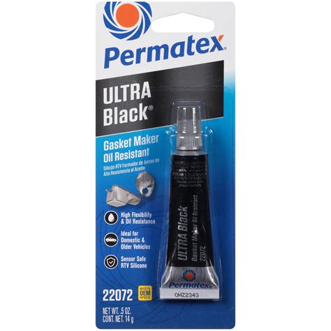 Permatex Ultra Black Rtv Silicone Maximum Oil Resistance Gasket Maker