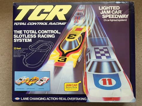 Tcr Total Control Racing Vintage Slotless Racing Set Lighted Jam Car