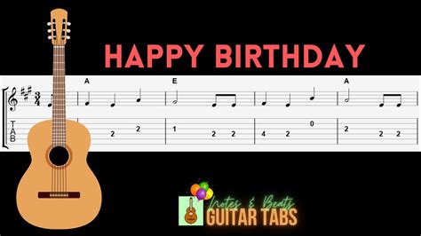 Happy Birthday A Major GUITAR TAB YouTube