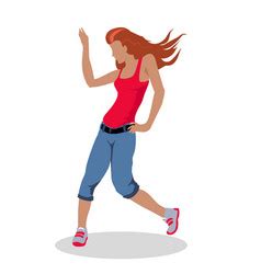 Hip Hop Woman Dancer Contour Royalty Free Vector Image