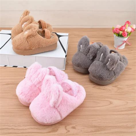 Children'S Winter Slipper Baby Boy Warm Cotton Slippers Shoes Kids ...