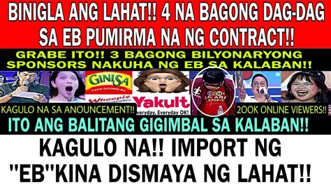 Binigla Lahat Na Bagong Dabarkads Pumirma Na Ng Contract Sa Eb