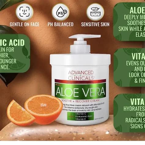 Advanced Clinicals Aloe Vera Soothe Recover Cream