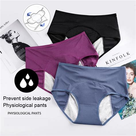 3pcs Set Menstrual Panties Women Sexy Pants Leak Proof Incontinence