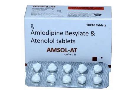 Amsol AT Amlodipine Besylate Atenolol Tablets Prescription Treatment