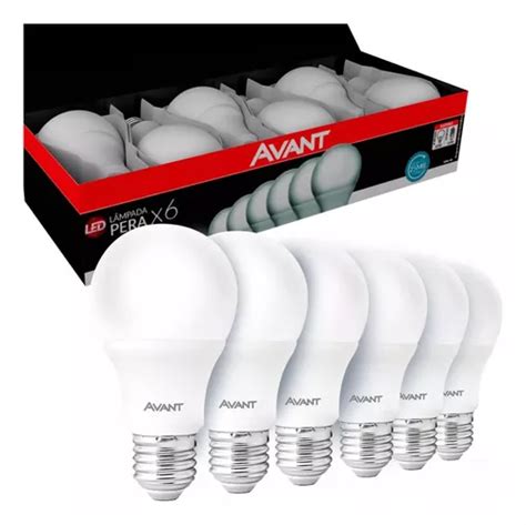 Kit Caixa Pack Lampada Bulbo W Branco Frio K Avant Luz Branco