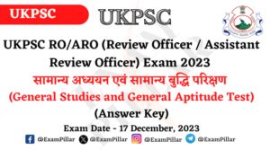 Ukpsc Ro Aro Pre Exam Paper Dec Official Answer Key