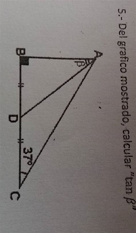 Resuelto Del Grafico Mostrado Calcular Tan Beta