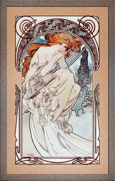 Allegorie De La Musique By Alphonse Mucha Remastered Xzendor7 Vintage