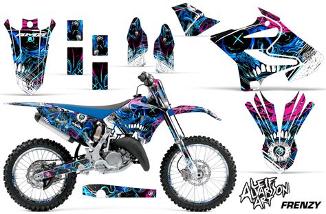 Decal Graphic Kit Wrap Number Plates For Yamaha Yz125 Yz250 2015 2018 Frenzy U Ebay