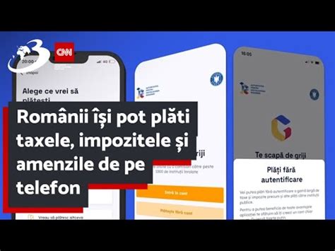 Rom Nii I Pot Pl Ti Taxele Impozitele I Amenzile De Pe Telefon