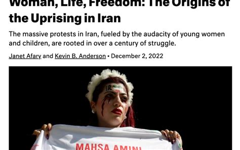 Published Woman Life Freedom The Origins Of The Uprising In Iran Janet Afary