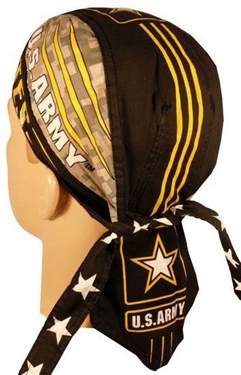 Danbanna Deluxe Skull Cap Biker Caps Headwraps Doo Rags Army Pinstripe