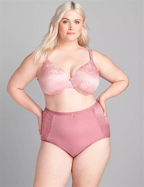 No Show High Waist Brief Panty With Lace Lanebryant