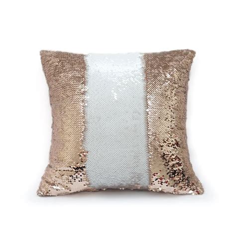 Decorative New Design Sublimation Champagne Rose Gold Sequin Pillowcase