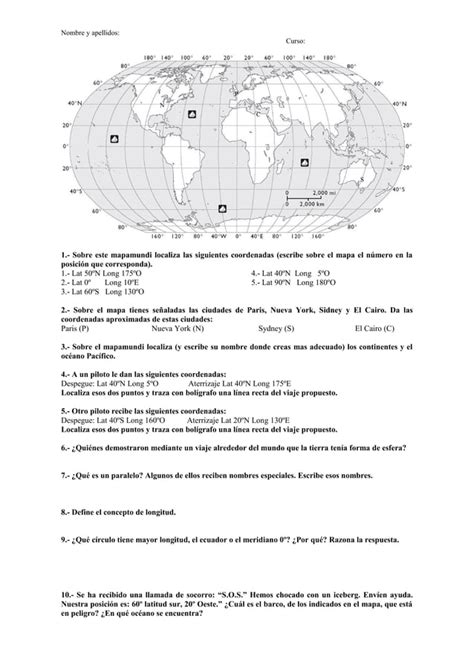 Coordenadas geográficas PDF Descarga Gratuita