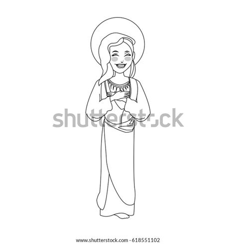 Virgin Mary Icon Stock Vector Royalty Free 618551102 Shutterstock