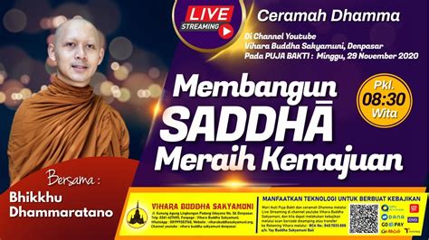 PUJA BAKTI CERAMAH DHAMMA Minggu 29 Nov 20 Pk 08 30 WITA