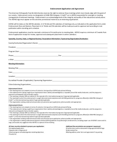 Endorsement Agreement Template Master Template