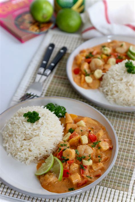 Thaise Rode Curry Met Garnalen Uit De Keuken Van Fatima