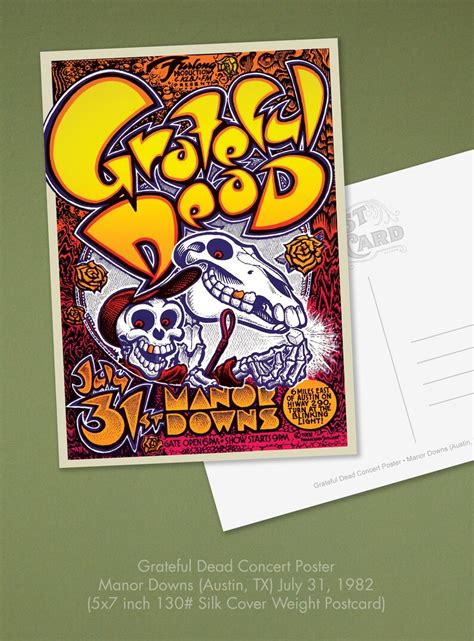 Grateful Dead Concert Posters 8-piece 5x7 Postcard | Etsy