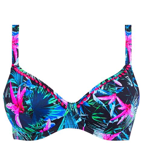 Soutien Gorge De Bain Armatures Freya Maillots Jungle Flower Black