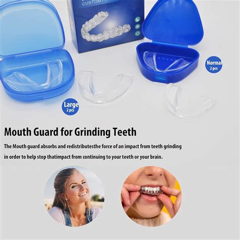 Custom Moldable Mouth Guard to Stop Bruxism 4 Pack Two Size