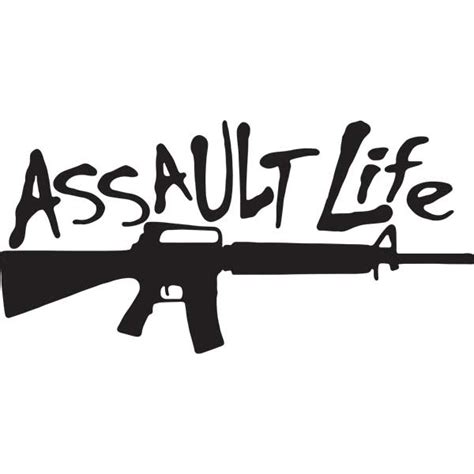 Assault Life Gun Decal Sticker Assault Life Gun Decal