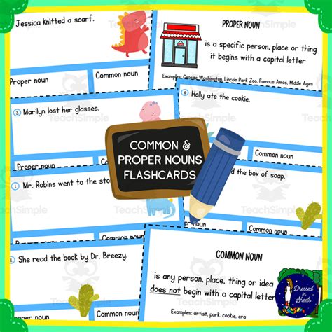 Common And Proper Nouns Flashcards By Teach Simple