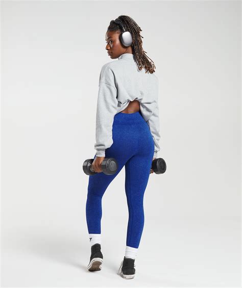 Gymshark Adapt Fleck Seamless Leggings Cobalt Blueiris Blue Gymshark