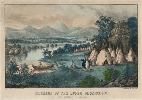 Scenery Of The Upper Mississippi An Indian Village The Old Print Shop