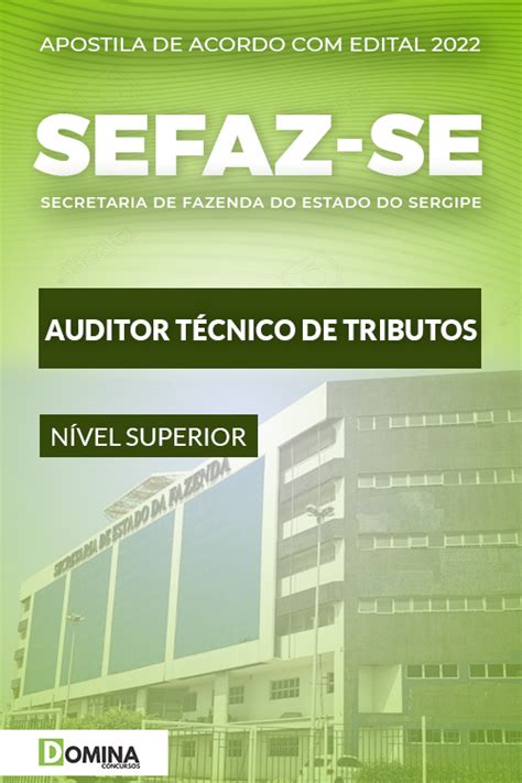 Apostila Concurso Sefaz Se 2022 Auditor Técnico De Tributos