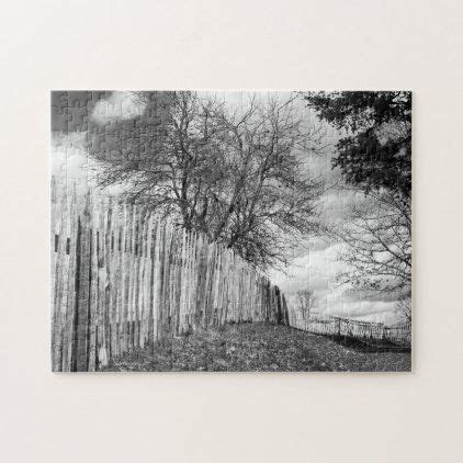 Country Fences Black White Cumberland Gap Jigsaw Puzzle Photo